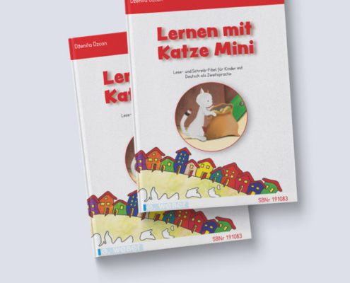 Lernen mit katze mini Book Mockup A4 velke