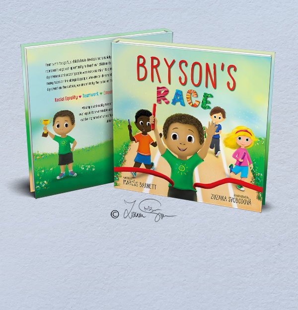 Marcus Barnett–Brysons Race cover mockup portfolio