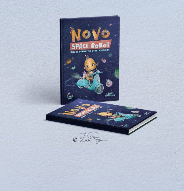 NOVO space robot 1 cover mockup portfolio
