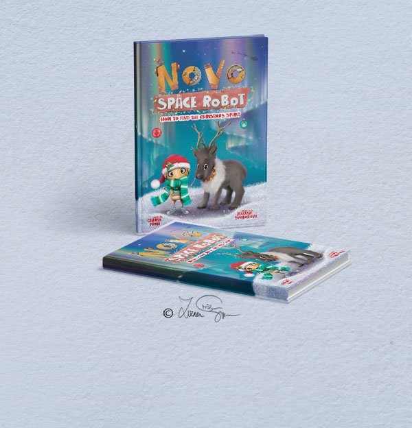 NOVO space robot 3 cover mockup portfolio