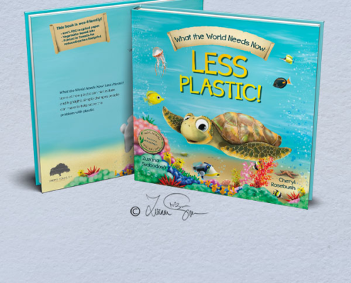 What the World Needs Now Less Plastic cover mockup portfolio