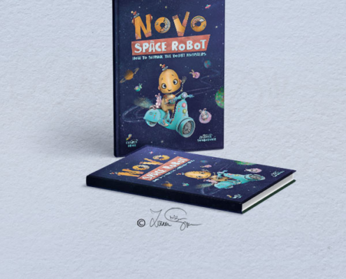 NOVO space robot 1 cover mockup portfolio