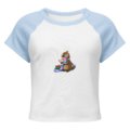 womens micro rib raglan baby tee white baby blue front 69372a2aba321