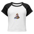 womens micro rib raglan baby tee white black front 69372d518fd81