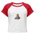 womens micro rib raglan baby tee white red front 69372d5190386